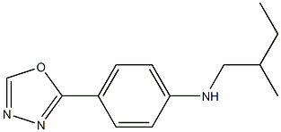 N-(2-methylbutyl)-4-(1,3,4-oxadiazol-2-yl)aniline,,结构式