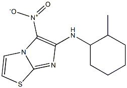 N-(2-methylcyclohexyl)-5-nitroimidazo[2,1-b][1,3]thiazol-6-amine 化学構造式