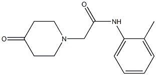 N-(2-methylphenyl)-2-(4-oxopiperidin-1-yl)acetamide Structure