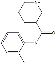N-(2-methylphenyl)piperidine-3-carboxamide,,结构式
