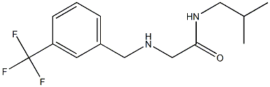 N-(2-methylpropyl)-2-({[3-(trifluoromethyl)phenyl]methyl}amino)acetamide Structure