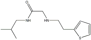 N-(2-methylpropyl)-2-{[2-(thiophen-2-yl)ethyl]amino}acetamide Structure