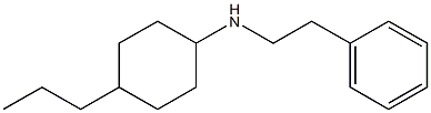 N-(2-phenylethyl)-4-propylcyclohexan-1-amine 化学構造式