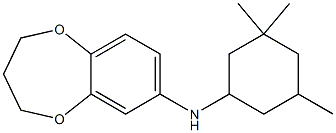 N-(3,3,5-trimethylcyclohexyl)-3,4-dihydro-2H-1,5-benzodioxepin-7-amine,,结构式