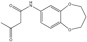 N-(3,4-dihydro-2H-1,5-benzodioxepin-7-yl)-3-oxobutanamide 结构式