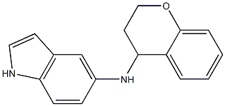 N-(3,4-dihydro-2H-1-benzopyran-4-yl)-1H-indol-5-amine 结构式