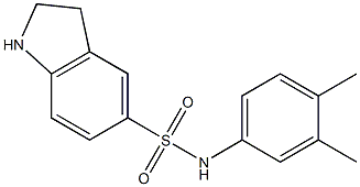 N-(3,4-dimethylphenyl)-2,3-dihydro-1H-indole-5-sulfonamide 化学構造式