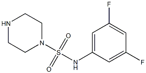 N-(3,5-difluorophenyl)piperazine-1-sulfonamide,,结构式