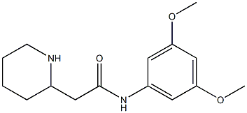 N-(3,5-dimethoxyphenyl)-2-(piperidin-2-yl)acetamide,,结构式