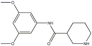 N-(3,5-dimethoxyphenyl)piperidine-3-carboxamide,,结构式