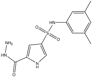N-(3,5-dimethylphenyl)-5-(hydrazinocarbonyl)-1H-pyrrole-3-sulfonamide Struktur