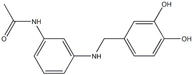 N-(3-{[(3,4-dihydroxyphenyl)methyl]amino}phenyl)acetamide Structure