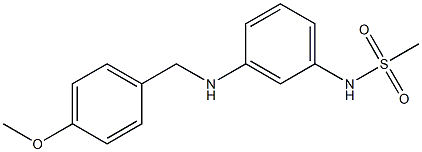 N-(3-{[(4-methoxyphenyl)methyl]amino}phenyl)methanesulfonamide,,结构式
