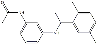 N-(3-{[1-(2,5-dimethylphenyl)ethyl]amino}phenyl)acetamide,,结构式