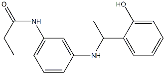 N-(3-{[1-(2-hydroxyphenyl)ethyl]amino}phenyl)propanamide Structure