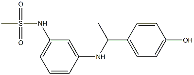N-(3-{[1-(4-hydroxyphenyl)ethyl]amino}phenyl)methanesulfonamide,,结构式
