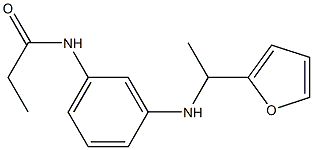 N-(3-{[1-(furan-2-yl)ethyl]amino}phenyl)propanamide,,结构式