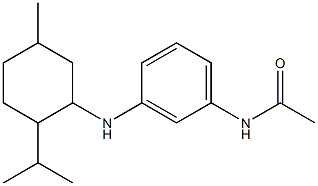 N-(3-{[5-methyl-2-(propan-2-yl)cyclohexyl]amino}phenyl)acetamide,,结构式