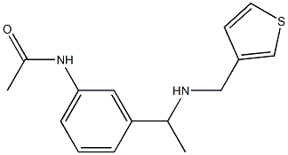 N-(3-{1-[(thiophen-3-ylmethyl)amino]ethyl}phenyl)acetamide Structure