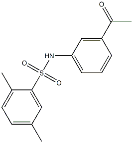 N-(3-acetylphenyl)-2,5-dimethylbenzene-1-sulfonamide Structure