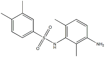 N-(3-amino-2,6-dimethylphenyl)-3,4-dimethylbenzene-1-sulfonamide 化学構造式