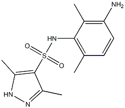 N-(3-amino-2,6-dimethylphenyl)-3,5-dimethyl-1H-pyrazole-4-sulfonamide Struktur