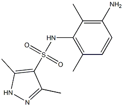 N-(3-amino-2,6-dimethylphenyl)-3,5-dimethyl-1H-pyrazole-4-sulfonamide 结构式