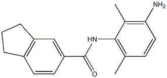 N-(3-amino-2,6-dimethylphenyl)indane-5-carboxamide 化学構造式