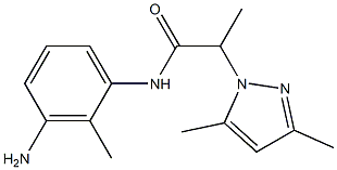 N-(3-amino-2-methylphenyl)-2-(3,5-dimethyl-1H-pyrazol-1-yl)propanamide,,结构式