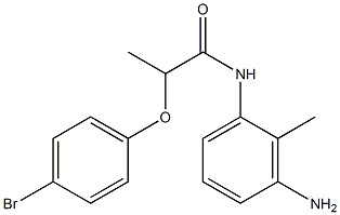 N-(3-amino-2-methylphenyl)-2-(4-bromophenoxy)propanamide,,结构式