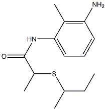 N-(3-amino-2-methylphenyl)-2-(butan-2-ylsulfanyl)propanamide 化学構造式