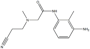 N-(3-amino-2-methylphenyl)-2-[(2-cyanoethyl)(methyl)amino]acetamide Struktur