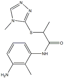 N-(3-amino-2-methylphenyl)-2-[(4-methyl-4H-1,2,4-triazol-3-yl)sulfanyl]propanamide Structure