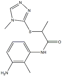 N-(3-amino-2-methylphenyl)-2-[(4-methyl-4H-1,2,4-triazol-3-yl)sulfanyl]propanamide,,结构式