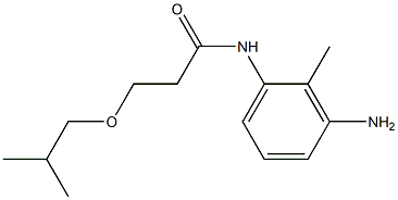 N-(3-amino-2-methylphenyl)-3-(2-methylpropoxy)propanamide 结构式