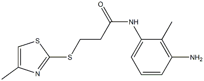 N-(3-amino-2-methylphenyl)-3-[(4-methyl-1,3-thiazol-2-yl)sulfanyl]propanamide Structure