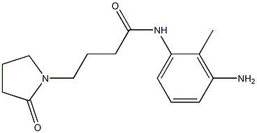 N-(3-amino-2-methylphenyl)-4-(2-oxopyrrolidin-1-yl)butanamide,,结构式