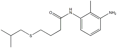 N-(3-amino-2-methylphenyl)-4-[(2-methylpropyl)sulfanyl]butanamide