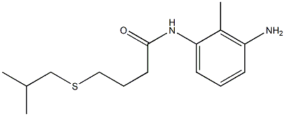 N-(3-amino-2-methylphenyl)-4-[(2-methylpropyl)sulfanyl]butanamide 结构式