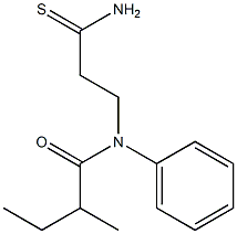 N-(3-amino-3-thioxopropyl)-2-methyl-N-phenylbutanamide,,结构式