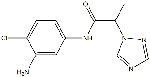 N-(3-amino-4-chlorophenyl)-2-(1H-1,2,4-triazol-1-yl)propanamide Struktur