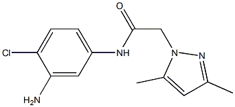 N-(3-amino-4-chlorophenyl)-2-(3,5-dimethyl-1H-pyrazol-1-yl)acetamide,,结构式