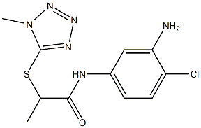 N-(3-amino-4-chlorophenyl)-2-[(1-methyl-1H-1,2,3,4-tetrazol-5-yl)sulfanyl]propanamide,,结构式