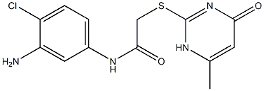 N-(3-amino-4-chlorophenyl)-2-[(6-methyl-4-oxo-1,4-dihydropyrimidin-2-yl)sulfanyl]acetamide Struktur