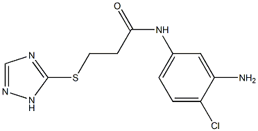 N-(3-amino-4-chlorophenyl)-3-(1H-1,2,4-triazol-5-ylsulfanyl)propanamide,,结构式