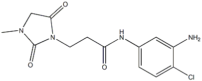 N-(3-amino-4-chlorophenyl)-3-(3-methyl-2,5-dioxoimidazolidin-1-yl)propanamide 化学構造式