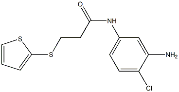 N-(3-amino-4-chlorophenyl)-3-(thiophen-2-ylsulfanyl)propanamide Structure