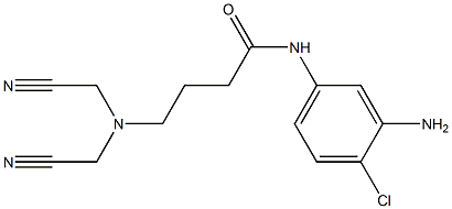 N-(3-amino-4-chlorophenyl)-4-[bis(cyanomethyl)amino]butanamide 结构式