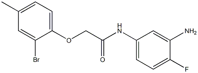 N-(3-amino-4-fluorophenyl)-2-(2-bromo-4-methylphenoxy)acetamide 结构式