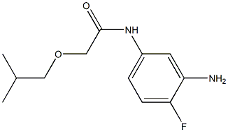 N-(3-amino-4-fluorophenyl)-2-(2-methylpropoxy)acetamide,,结构式